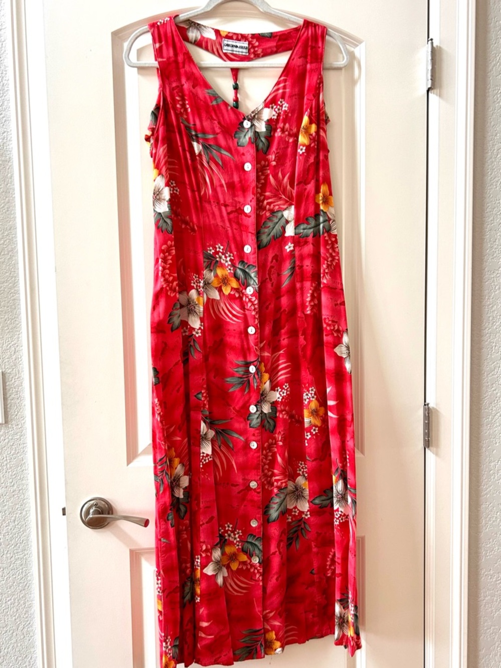 Vintage 90’s California Krush maxi floral Tropical Maximalist Dress. Vacation.